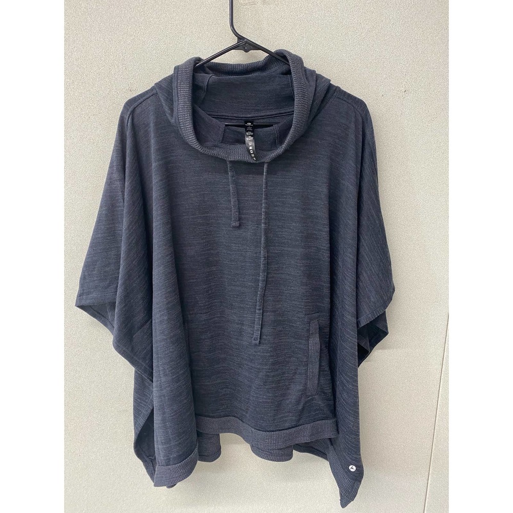 90 Degree by Reflex Dark Gray Short Sleeve Hoodie Size L